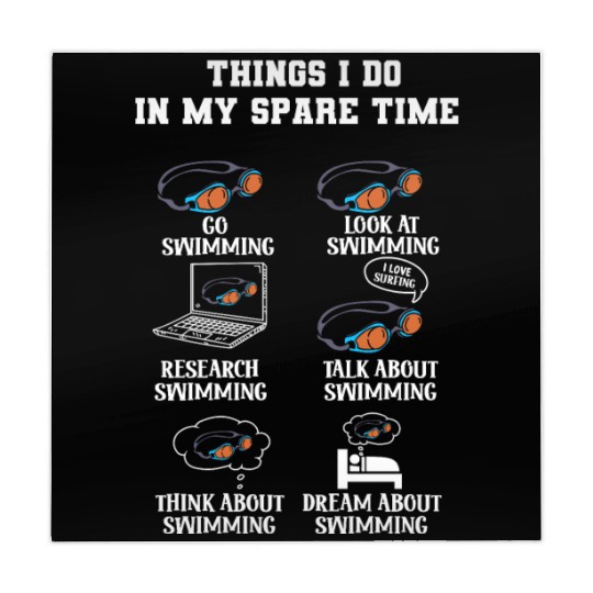Things I Do In My Spare Time Swimming Pool Sports Mahjong Mats