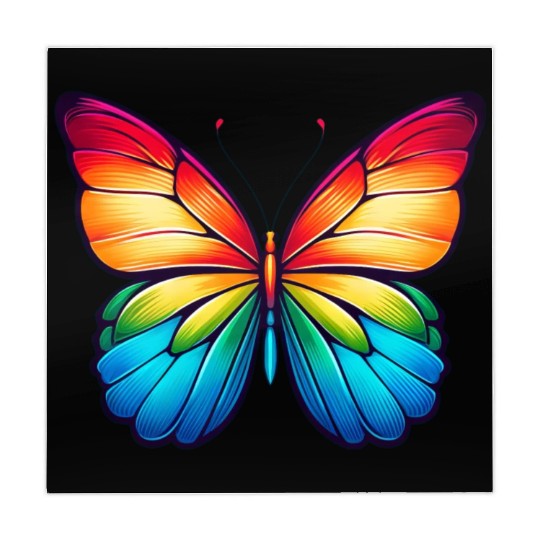 Butterfly rainbow colors nature Mahjong Mats
