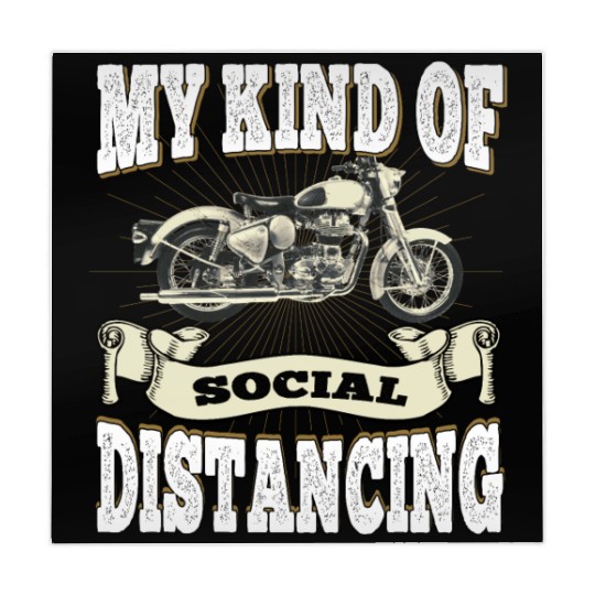 My Kind Of Social Distancing - Motorcycle Mahjong Mats