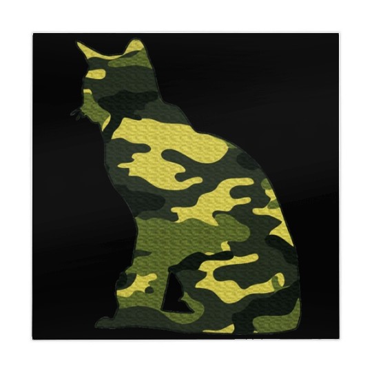 Military Burmese Camo Men Print US Cat Kitty Mahjong Mats