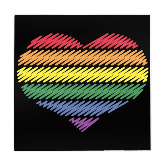 Rainbow Heart (Love / Scribble / 6s / PNG) Mahjong Mats