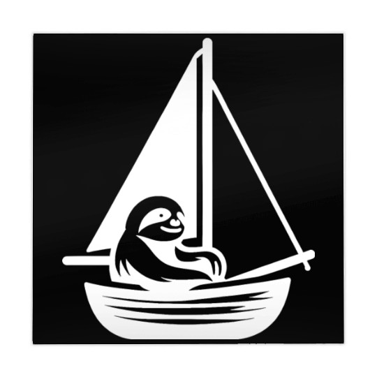 Summer sailing sloth silhouette cool Mahjong Mats