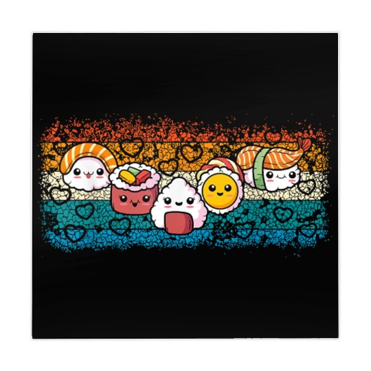 Japanese Food Lover Sushi Couple For Men Women R Mahjong Mats