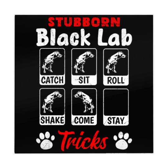 Labrador STUBBORN BLACK LAB TRICKS Labrador Mahjong Mats