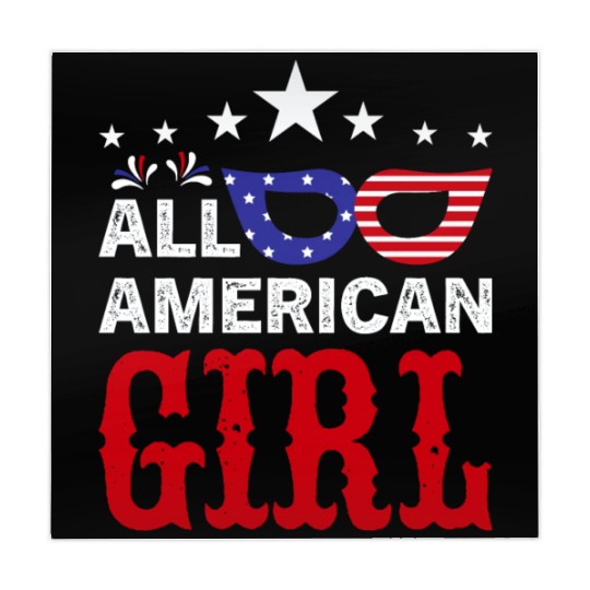 All American girl US Independent day Mahjong Mats