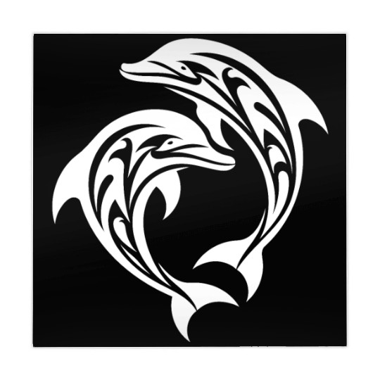 T Tattoo Dolphins Leaping Porpoises Mahjong Mats