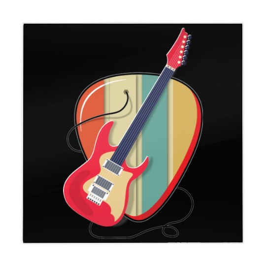 Electric Guitar Connected to Pick Mahjong Mats