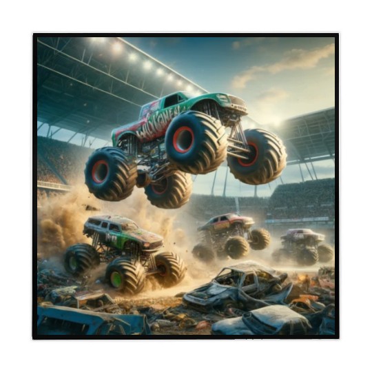 Monster Madness Monster Trucks Mahjong Mats