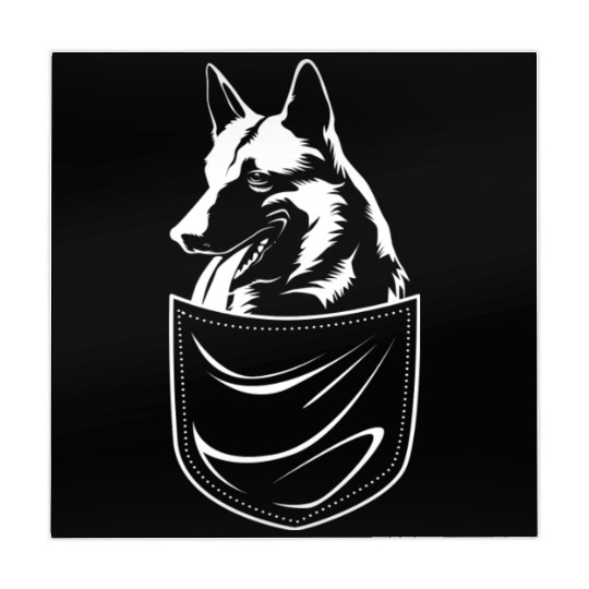 Cute Dog In Pocket Belgian Malinois Mahjong Mats