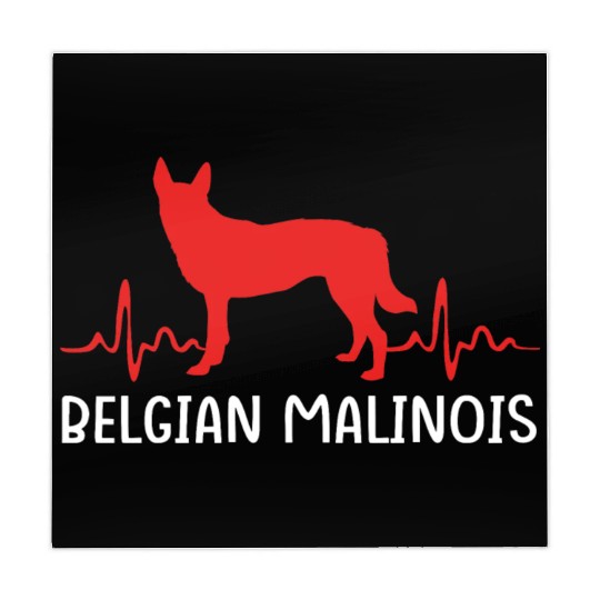 Silhouette Dog Heartbeat Belgian Malinois Mahjong Mats