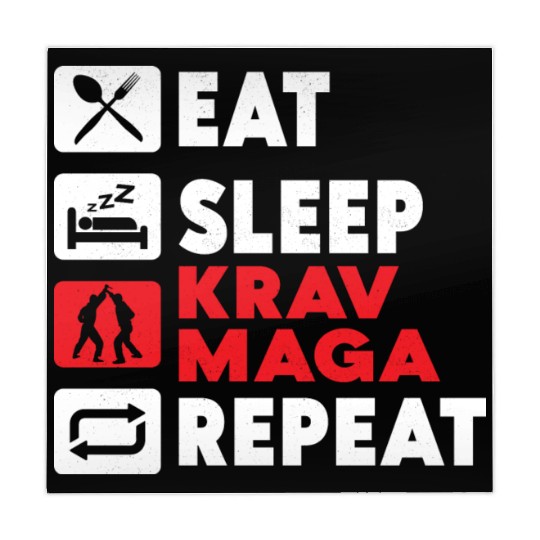 Eat Sleep Krav Maga Repeat Martial Arts Training Mahjong Mats