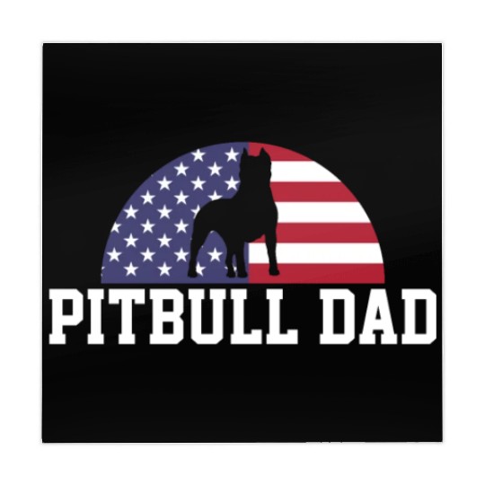 Pitbull Dad Embracing USA Flag Merica Pride Art Mahjong Mats