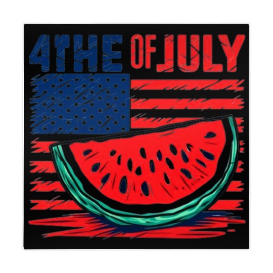 4th of July American Pride Watermelon Vintage Gift Mahjong Mats