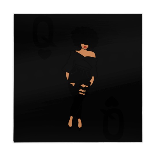 Punky's Queen Heart Card Sexy Afro Lady Heels Mahjong Mats
