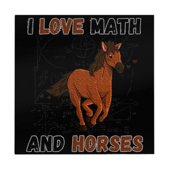 I Love Math And Horses Horse Math Lover Mahjong Mats