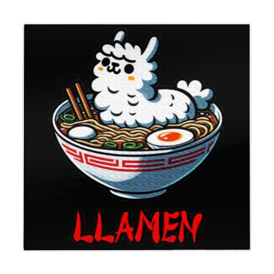 Llamen Noodles Chinese Food Alpaca Llama Lover Mahjong Mats