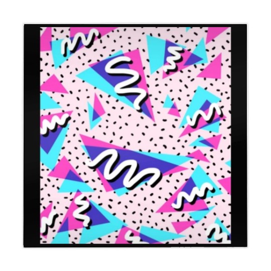 80's water cup vibes, 80's style pattern Mahjong Mats