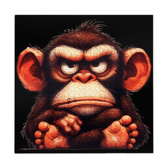 animals grumpy ape monkey Mahjong Mats