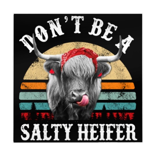 Don't Be A Salty Heifer Cute Highland Cow Lover Mahjong Mats