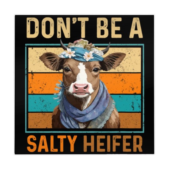 Don't Be A Salty Heifer Cute Highland Cow Lover Mahjong Mats