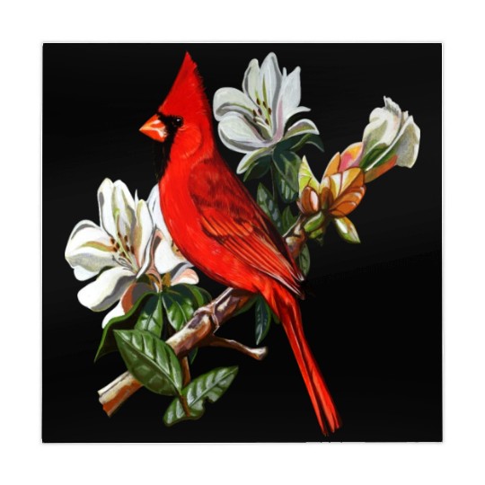 Northern Red Cardinal On A Branch Mahjong Mats