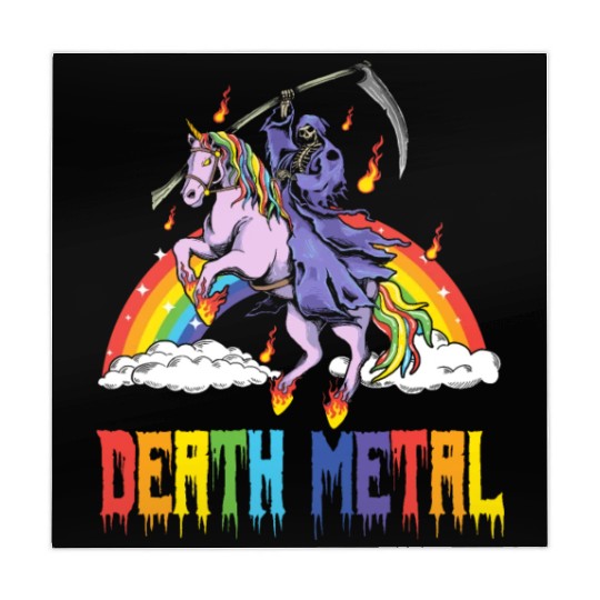 Goth Rock Satan Unicorn Festivals Death Metal Mahjong Mats