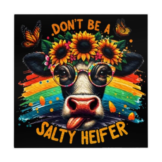 Don't Be A Salty Heifer Pun Cows Lover Vintage Mahjong Mats