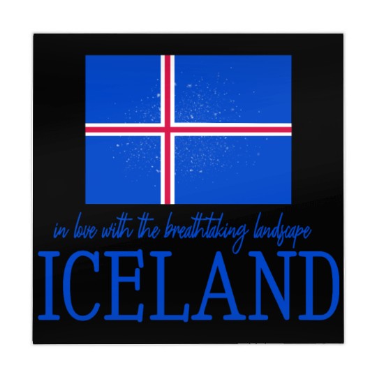 Nordic Flag Illustration with Icelandic Text Mahjong Mats