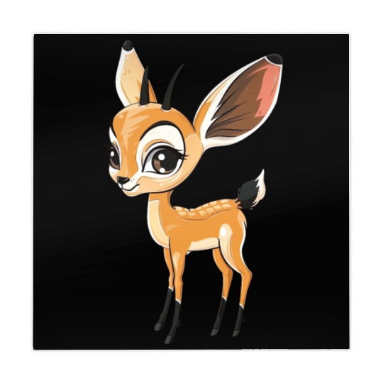 Adorable Fawn Character With Big Eyes Mahjong Mats
