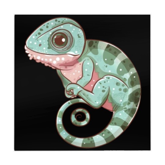Charming Chameleon Curled Tail Imagery Mahjong Mats