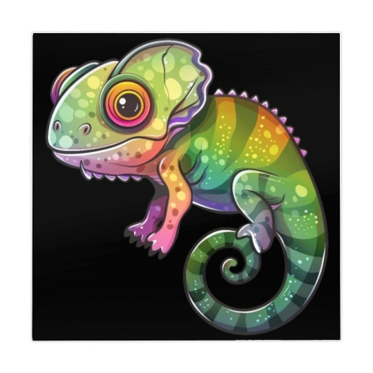 Colorful Chameleon Fantasy Creature Mahjong Mats