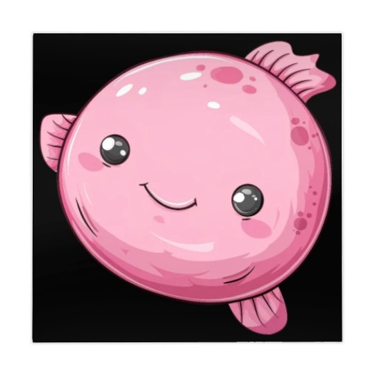 Bubble Fish Fantasy in Pink with Happy Face Mahjong Mats