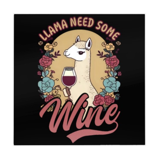 Alpaca Llama Llama Need Some Wine Mahjong Mats