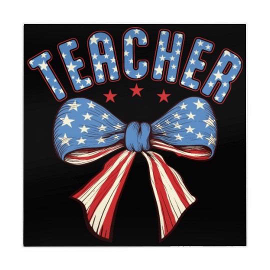 Teacher 4th Of July Coquette Bow Mahjong Mats