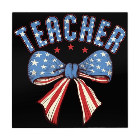Teacher 4th Of July Coquette Bow Mahjong Mats