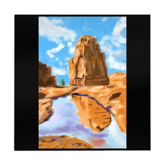 Grand Canyon Loose Oil Landscape Painting Mahjong Mats