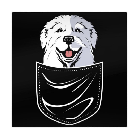 Dog In A Pocket Pet Lover Cute Great Pyrenees Mahjong Mats