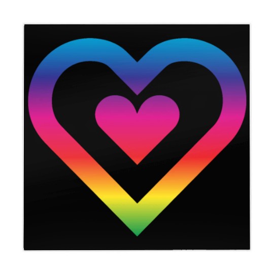 Rainbow Heart Homosexuality LGBT Love Mahjong Mats