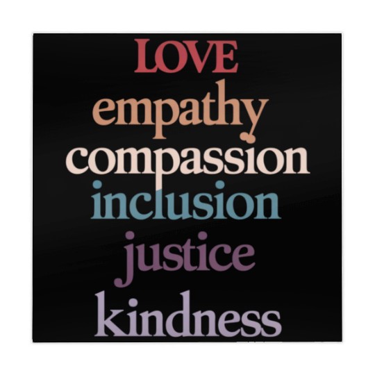 Love Empathy Compassion Inclusion Justice Kindness Mahjong Mats