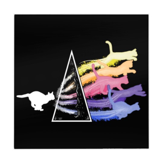 Funny Science Nerd, Geek Cat Physics Rainbow Mahjong Mats