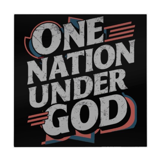 One Nation Under God Christian Pride Retro US Flag Mahjong Mats