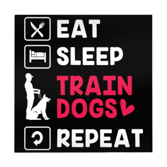 Eat Sleep Repeat Pet Training Funny Dog Trainer Mahjong Mats