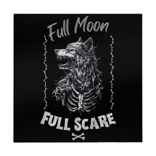 Death Wolf Horror Theme - Intricate Bone Wolf Mahjong Mats