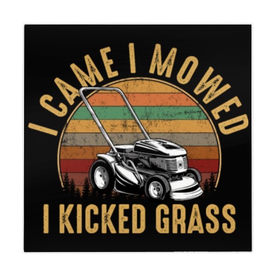 I Came I Mowed I Kicked Grass Lawn Mowing Mahjong Mats