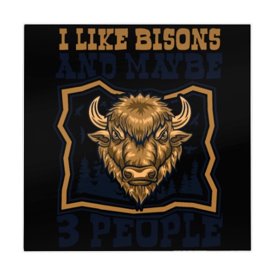 I Like Bisons And Maybe 3 People Buffalo Bovinae Mahjong Mats