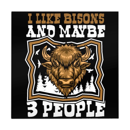I Like Bisons And Maybe 3 People Buffalo Bovinae Mahjong Mats
