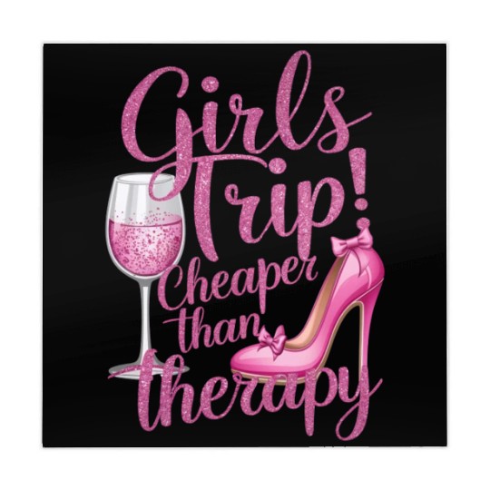 Girls Trip Cheaper Than Therapy Weekend Wine Party Mahjong Mats