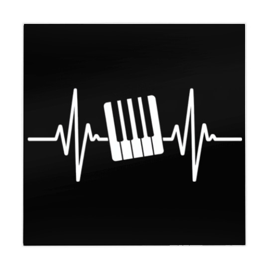 Heartbeat Piano Keys Music Lover Design Mahjong Mats