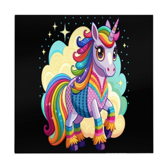 Crochet Rainbow Unicorn Mahjong Mats