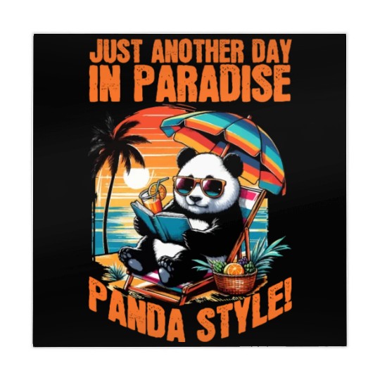 PANDA RELAXING MOMENT IN SUNSET, PANDA STYLE Mahjong Mats